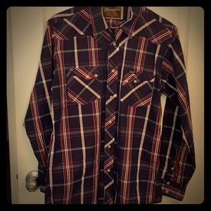 Men’s wrangler button down long sleeve shirt